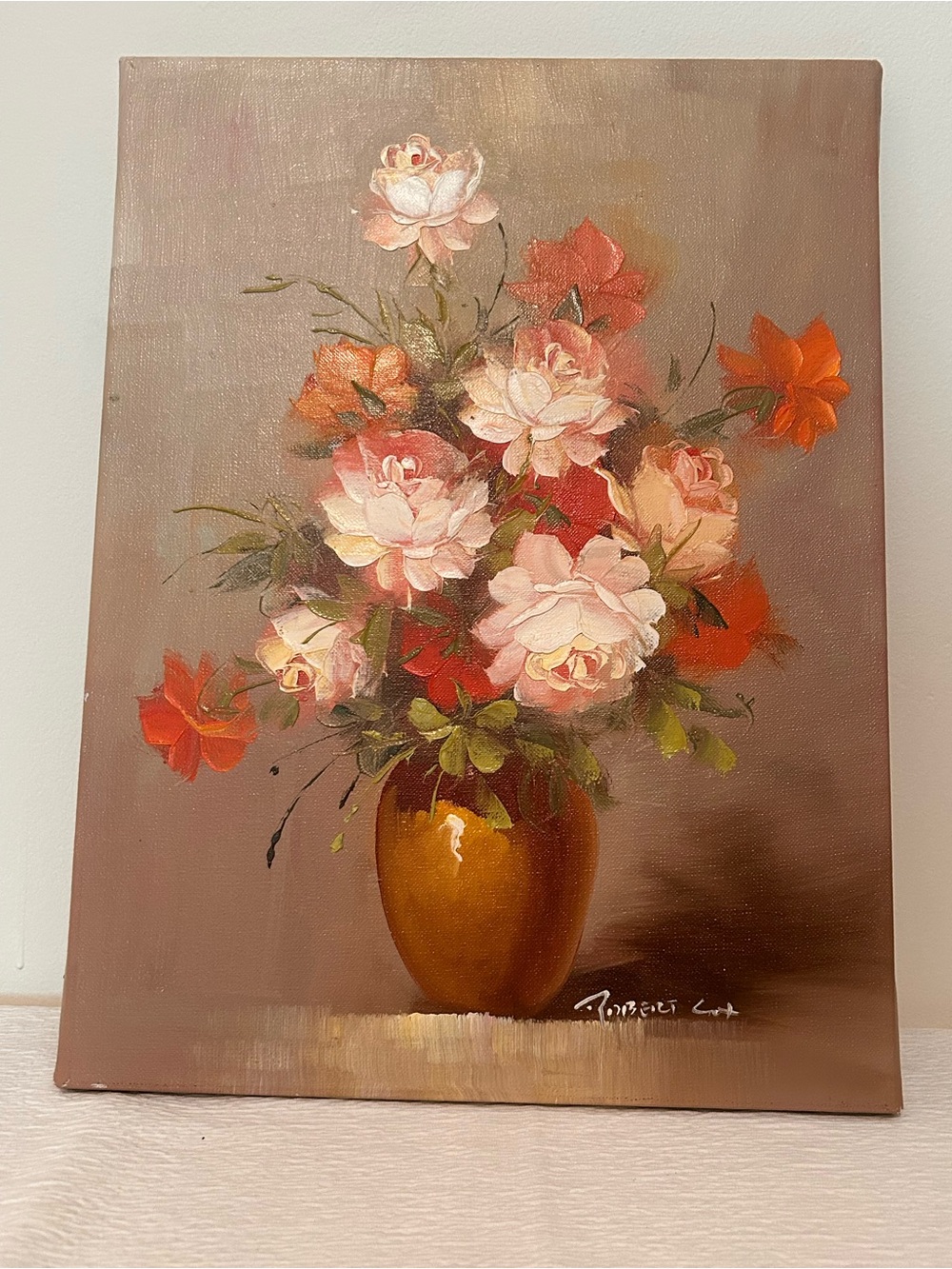 Original Floral Still Life Oil Painting by Robert Cox (1934-2001)